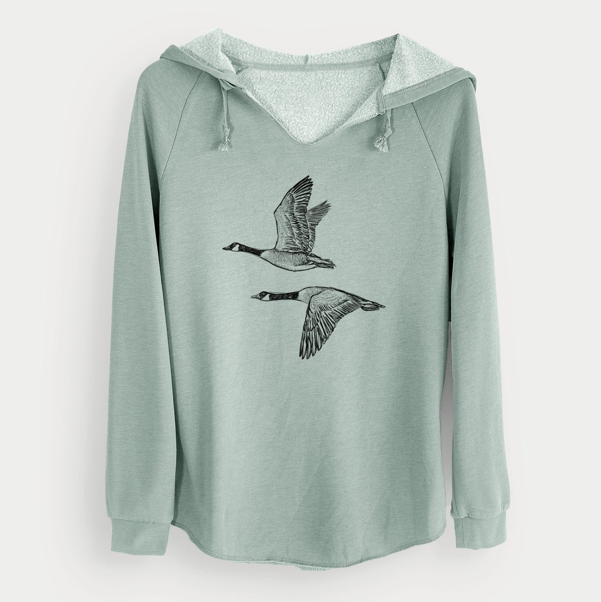 Canada Geese in Flight - Branta canadensis - Cali Wave Hooded Sweatshirt