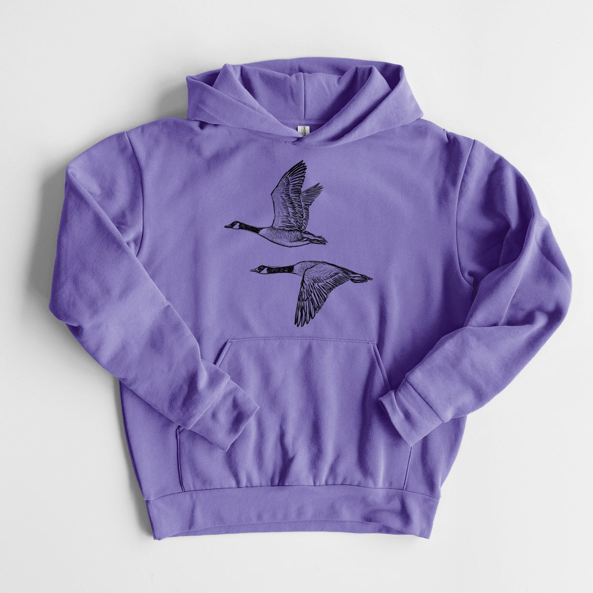 Canada Geese in Flight - Branta canadensis  - Statement Midweight Hoodie