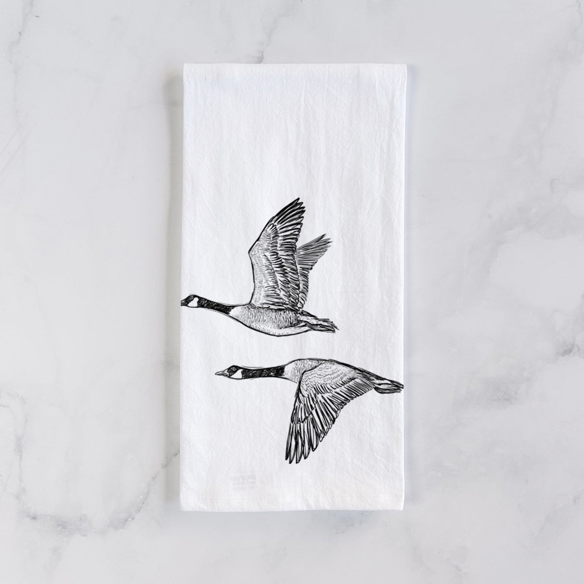 Canada Geese in Flight - Branta canadensis Tea Towel