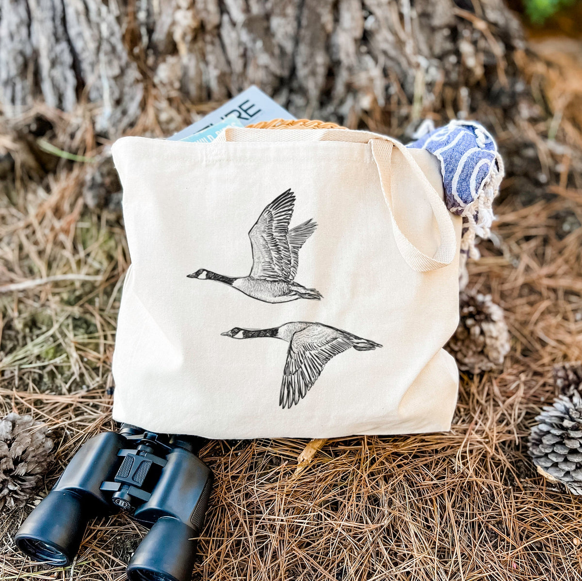 Canada Geese in Flight - Branta canadensis - Tote Bag