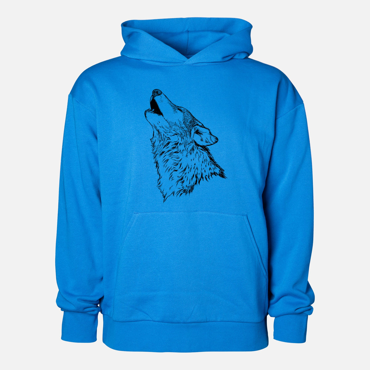 Canis lupus - Grey Wolf Howling  - Statement Midweight Hoodie