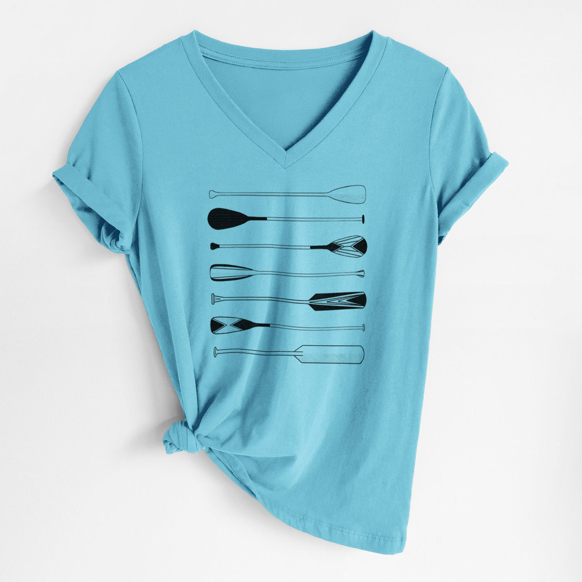 Canoe Paddles - Women's Lightweight Relaxed Fit 100% Cotton V-neck