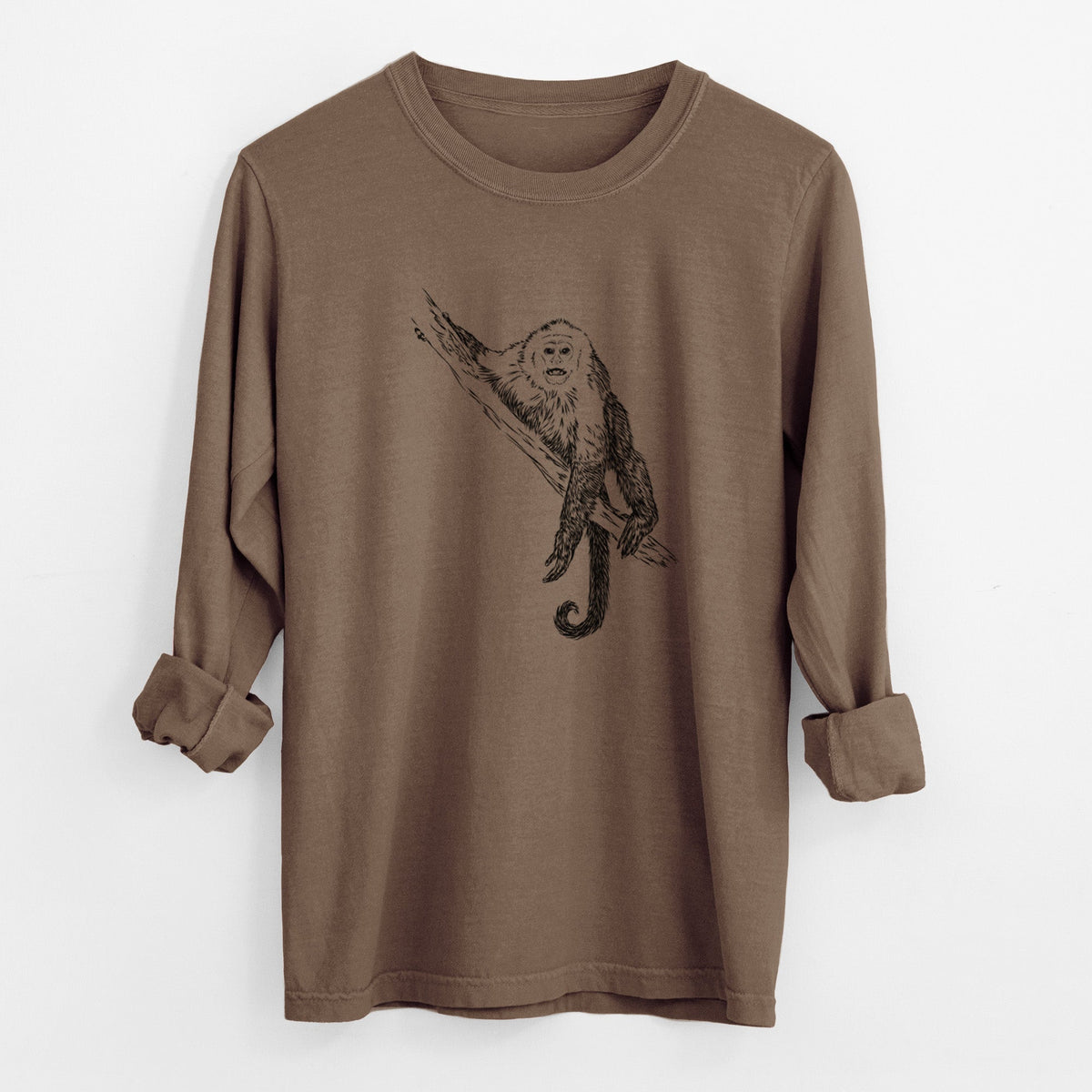 Capuchin Monkey - Cebus imitator - Unisex Comfort Colors 100% Cotton Long Sleeve
