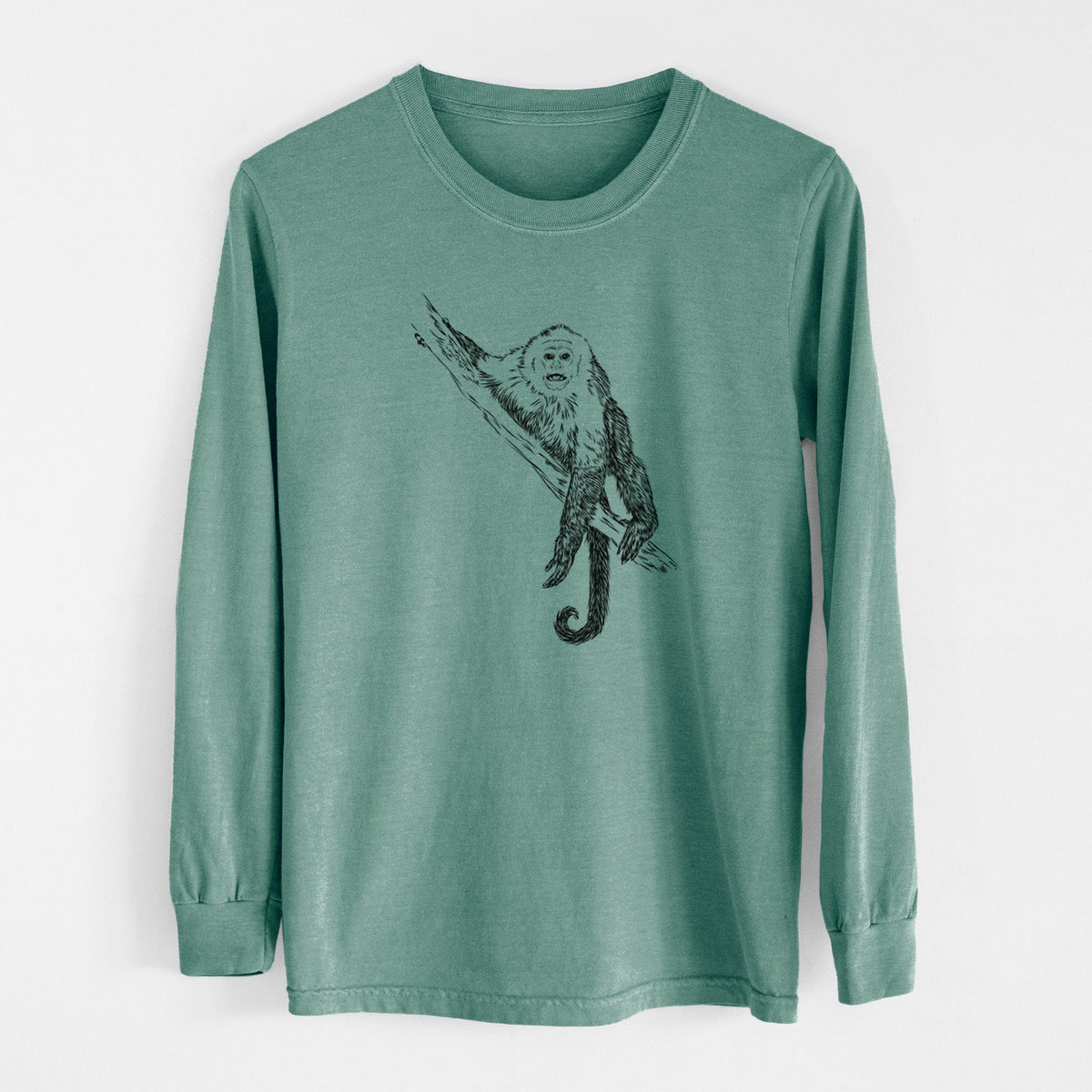 Capuchin Monkey - Cebus imitator - Unisex Comfort Colors 100% Cotton Long Sleeve