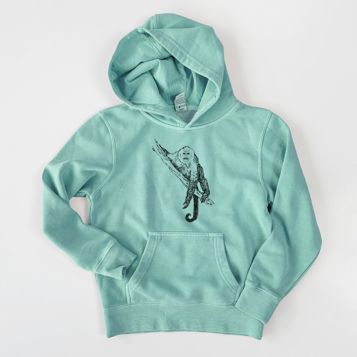Capuchin Monkey - Cebus imitator - Youth Pigment Dyed Hoodie