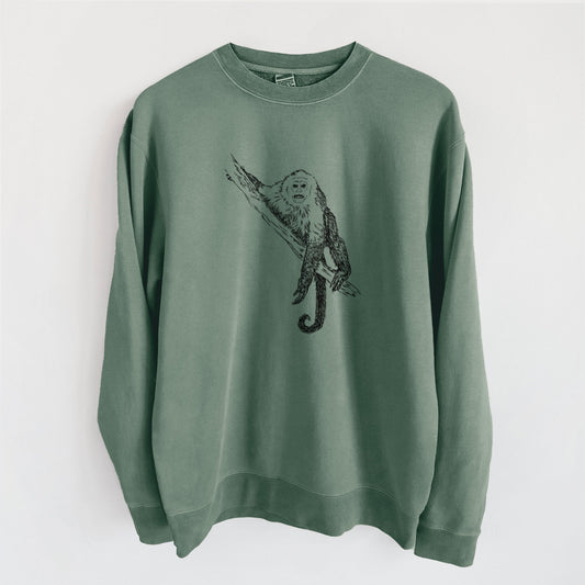 Capuchin Monkey - Cebus imitator - Unisex Pigment Dyed Crew Sweatshirt