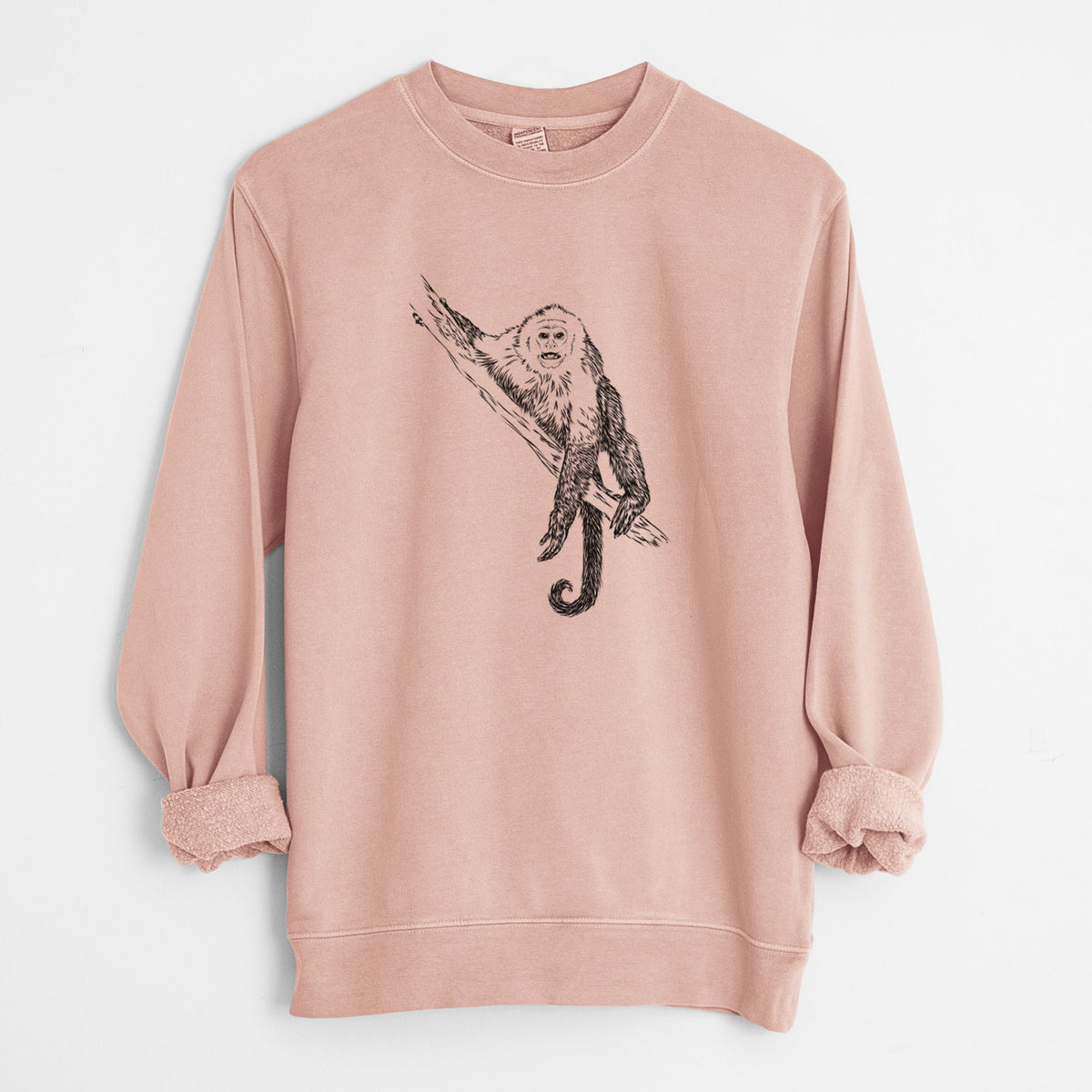 Capuchin Monkey - Cebus imitator - Unisex Pigment Dyed Crew Sweatshirt