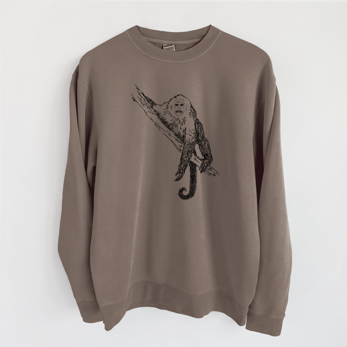 Capuchin Monkey - Cebus imitator - Unisex Pigment Dyed Crew Sweatshirt