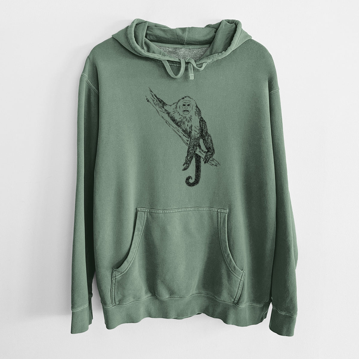 Capuchin Monkey - Cebus imitator - Unisex Pigment Dyed Hoodie