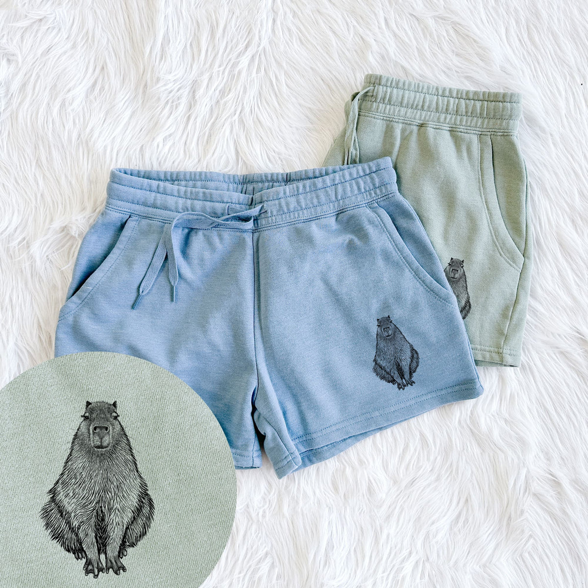 Capybara - Hydrochoerus hydrochaeris - Women's Cali Wave Shorts