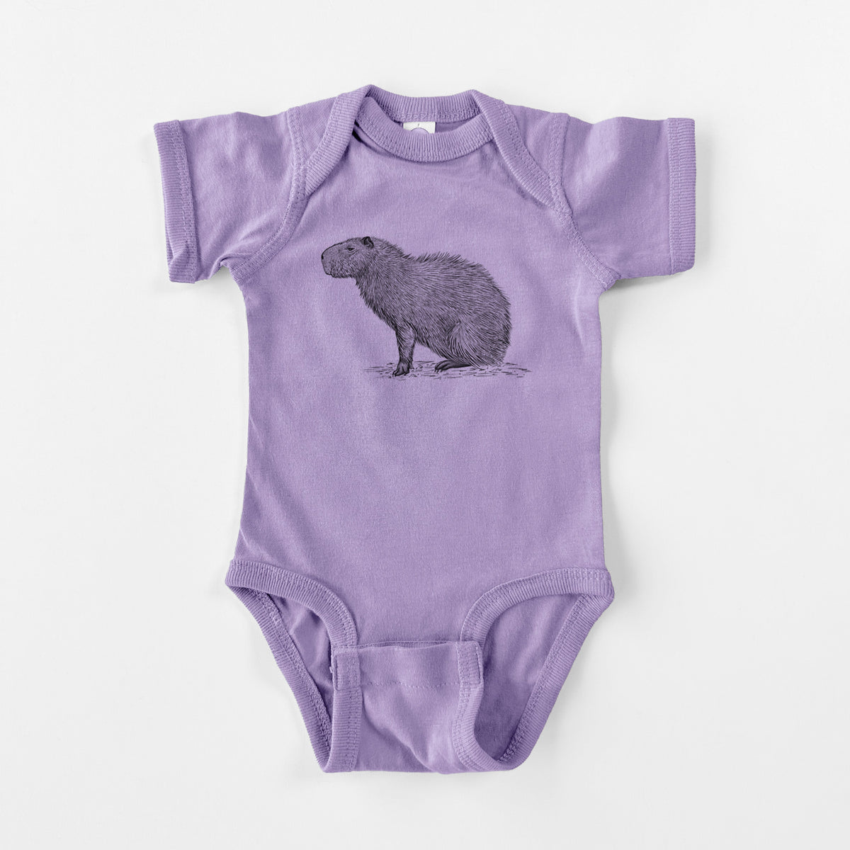 Capybara Profile - Hydrochoerus hydrochaeris - Baby Fine Jersey Bodysuit