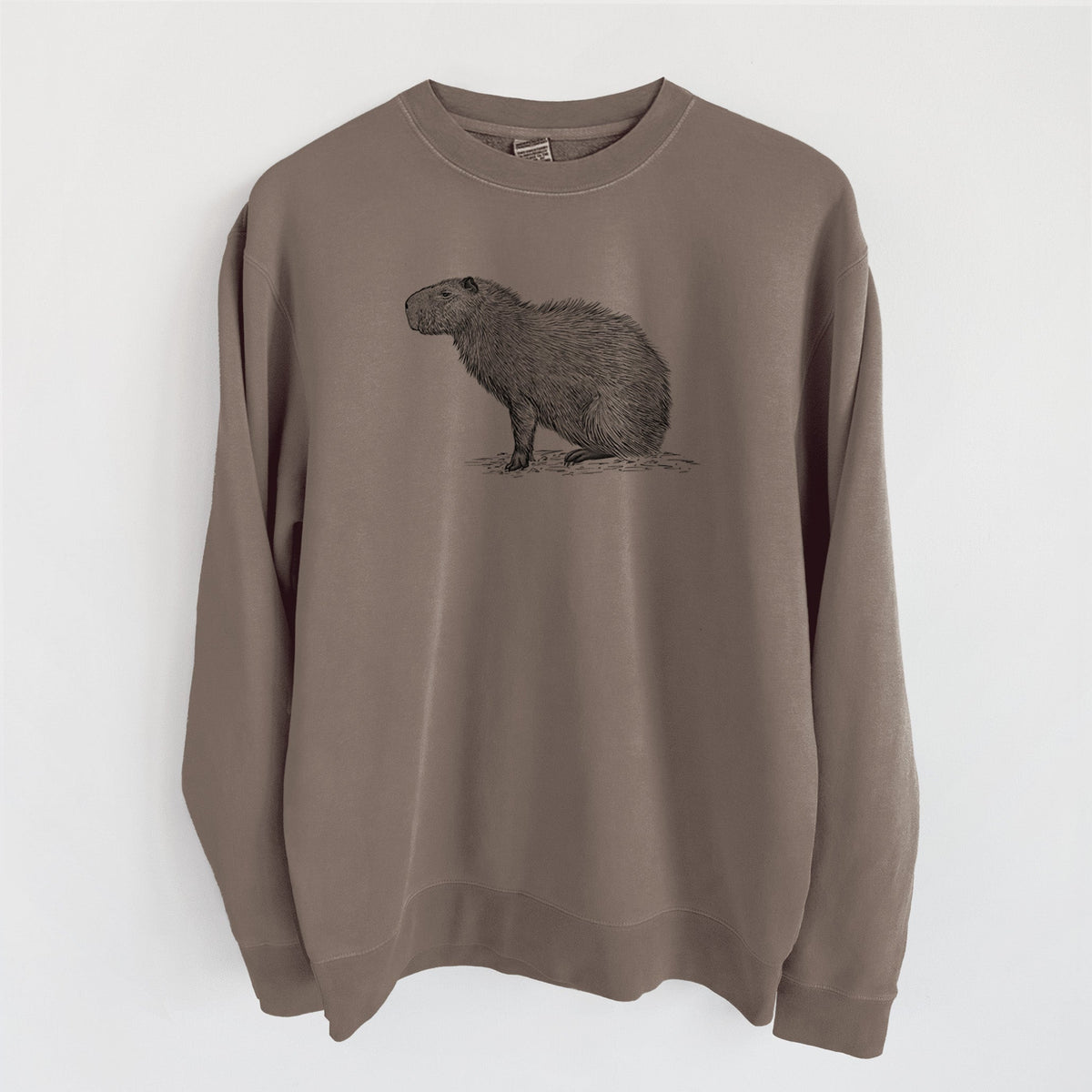 Capybara Profile - Hydrochoerus hydrochaeris - Unisex Pigment Dyed Crew Sweatshirt