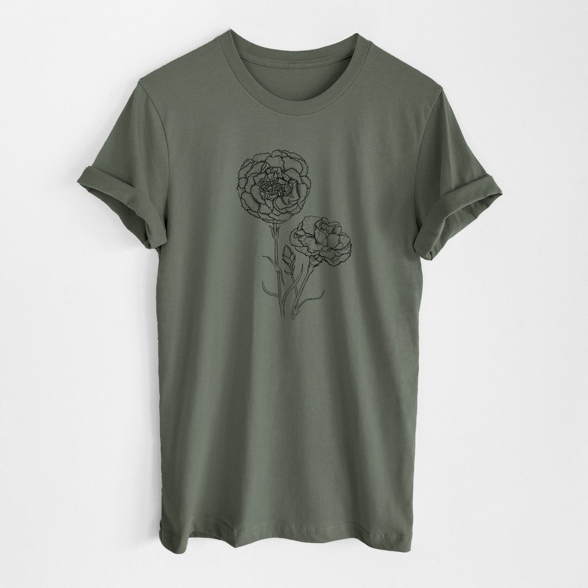 Carnations - Dianthus caryophyllus - Lightweight 100% Cotton Unisex Crewneck