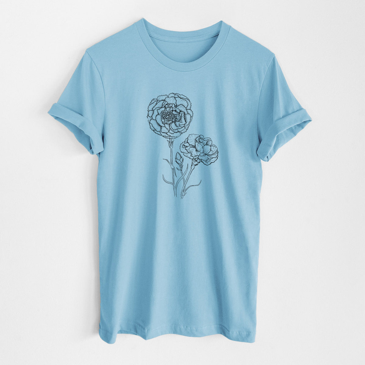 Carnations - Dianthus caryophyllus - Lightweight 100% Cotton Unisex Crewneck