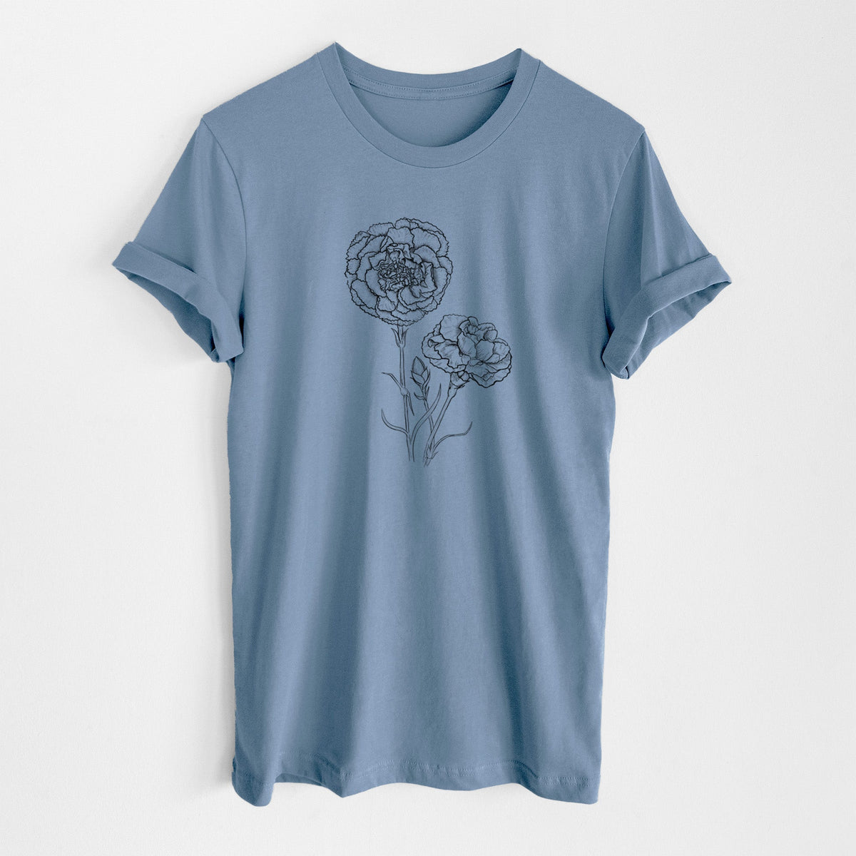 Carnations - Dianthus caryophyllus - Lightweight 100% Cotton Unisex Crewneck