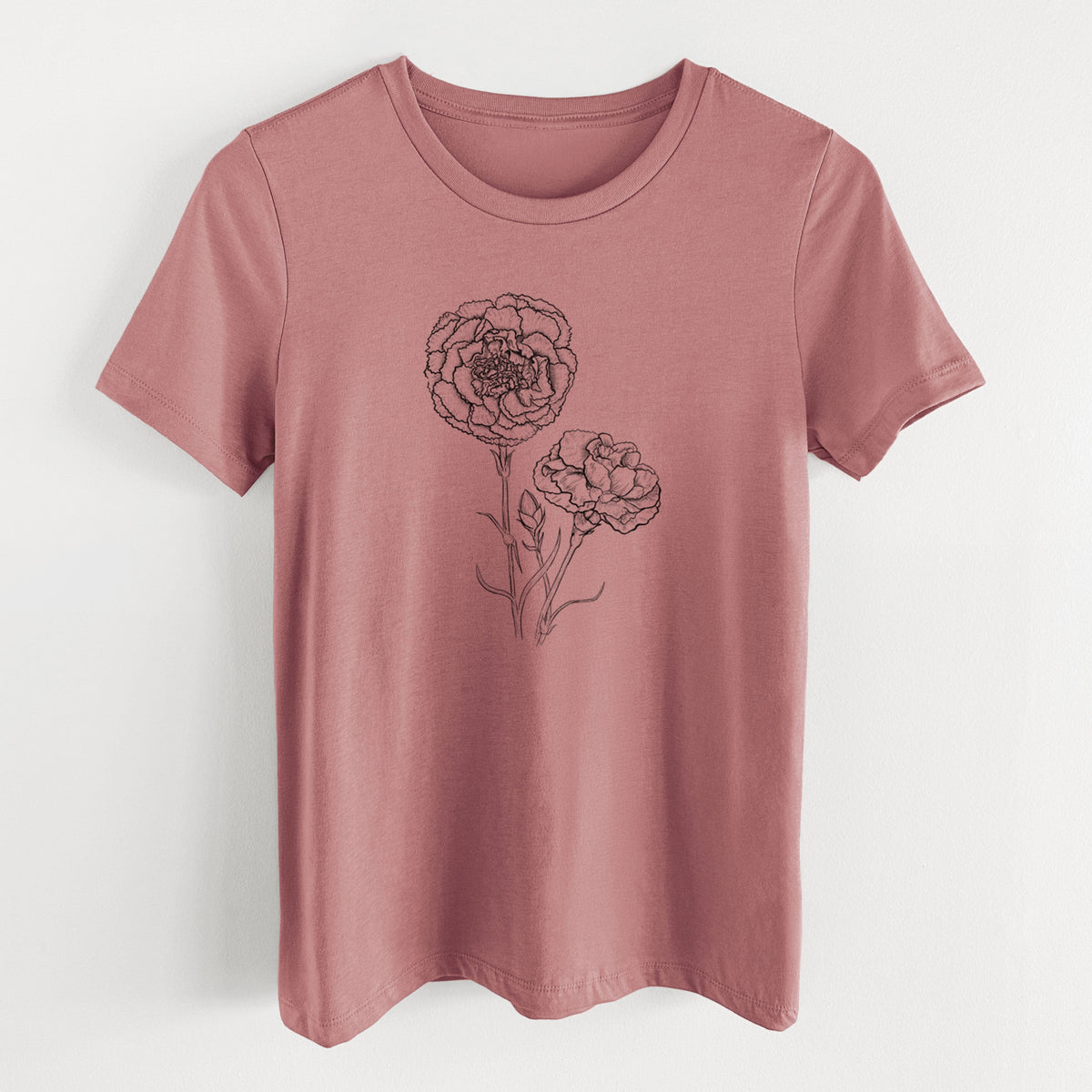 Carnations - Dianthus caryophyllus - Women's Lightweight Relaxed Fit 100% Cotton Crewneck
