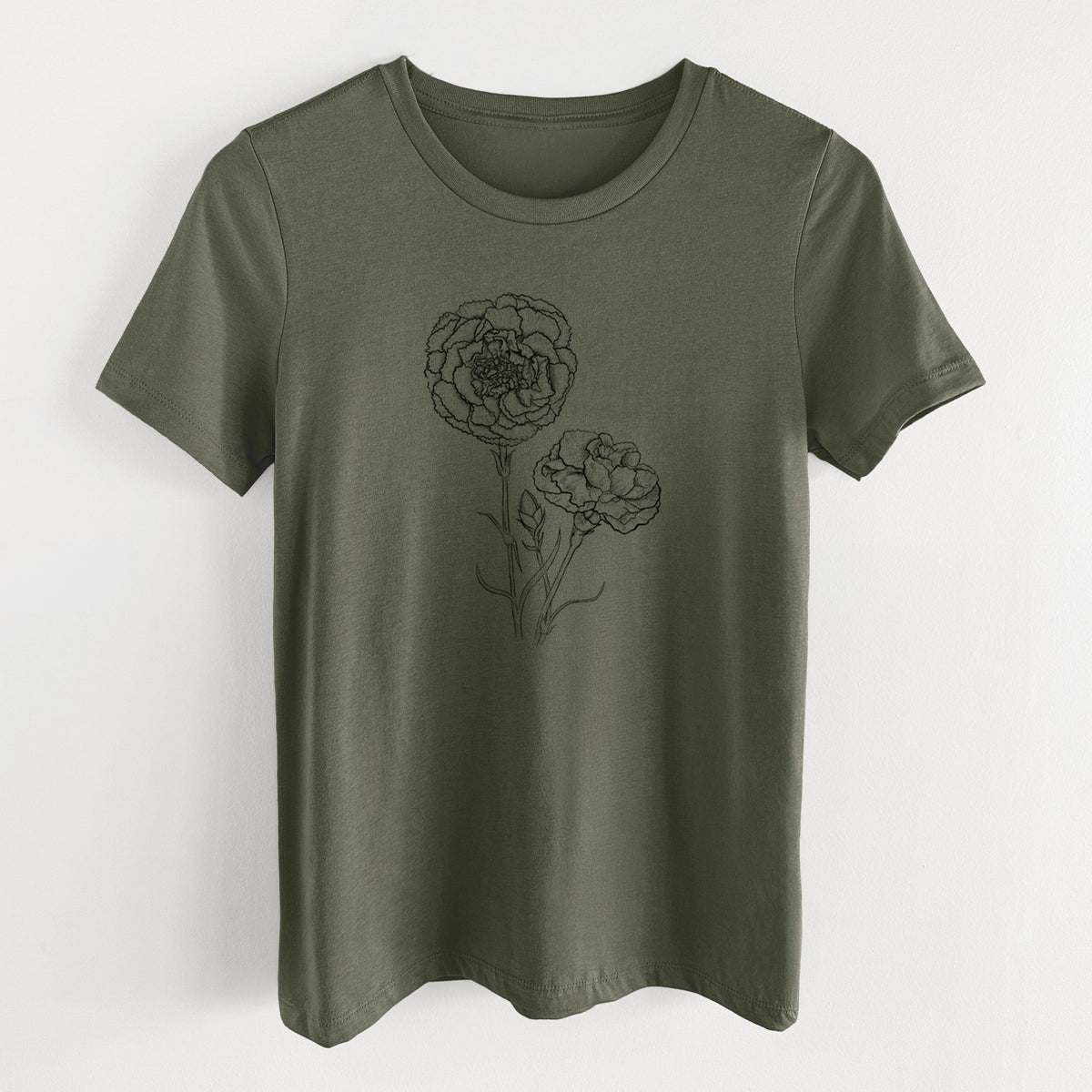 Carnations - Dianthus caryophyllus - Women's Lightweight Relaxed Fit 100% Cotton Crewneck
