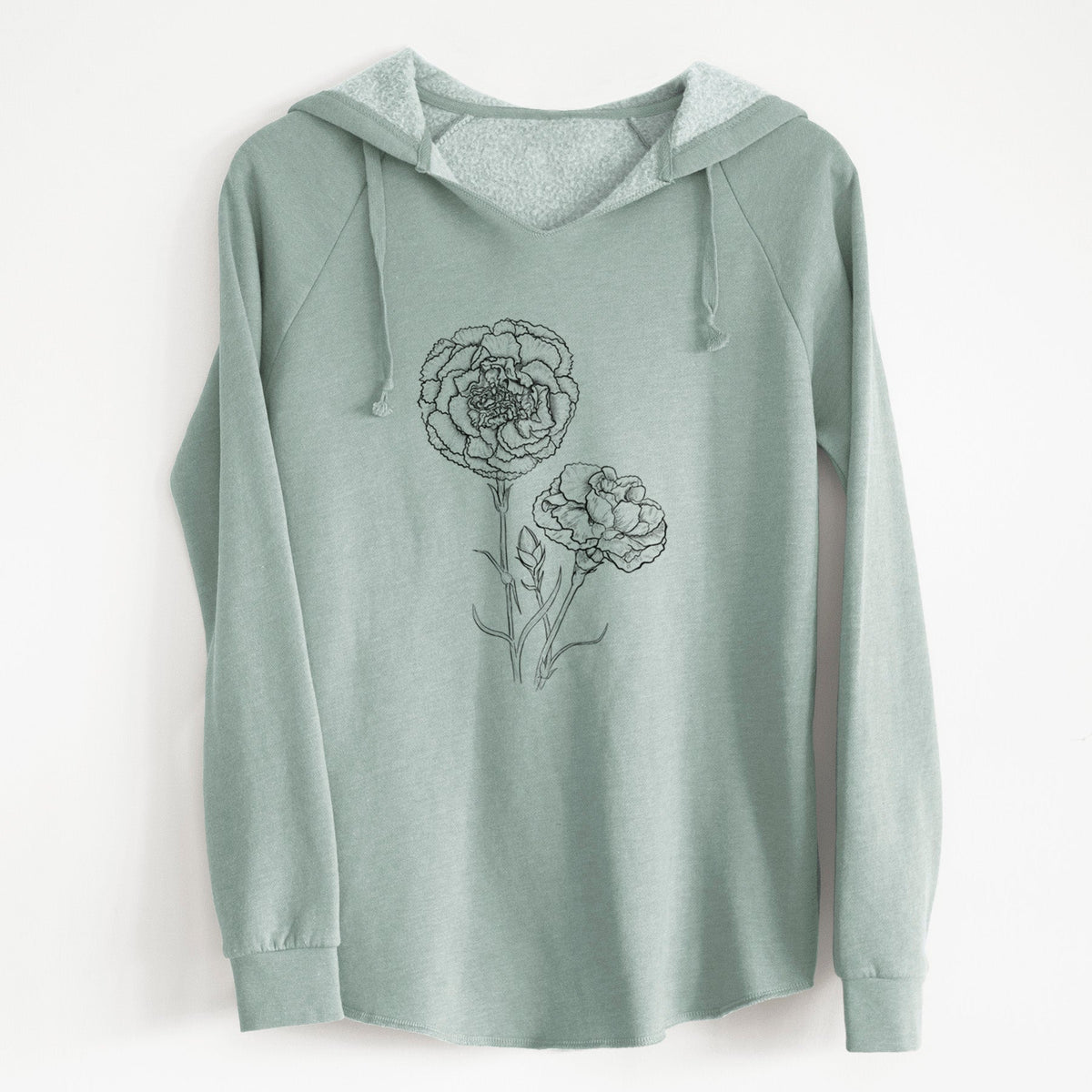 Carnations - Dianthus caryophyllus - Cali Wave Hooded Sweatshirt