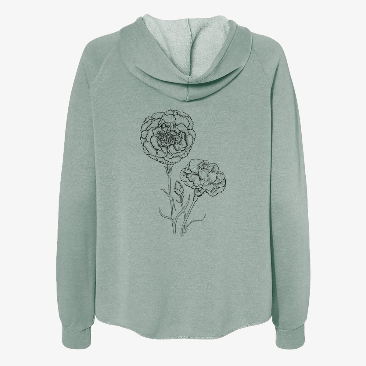 Carnations - Dianthus caryophyllus - Women's Cali Wave Zip-Up Sweatshirt