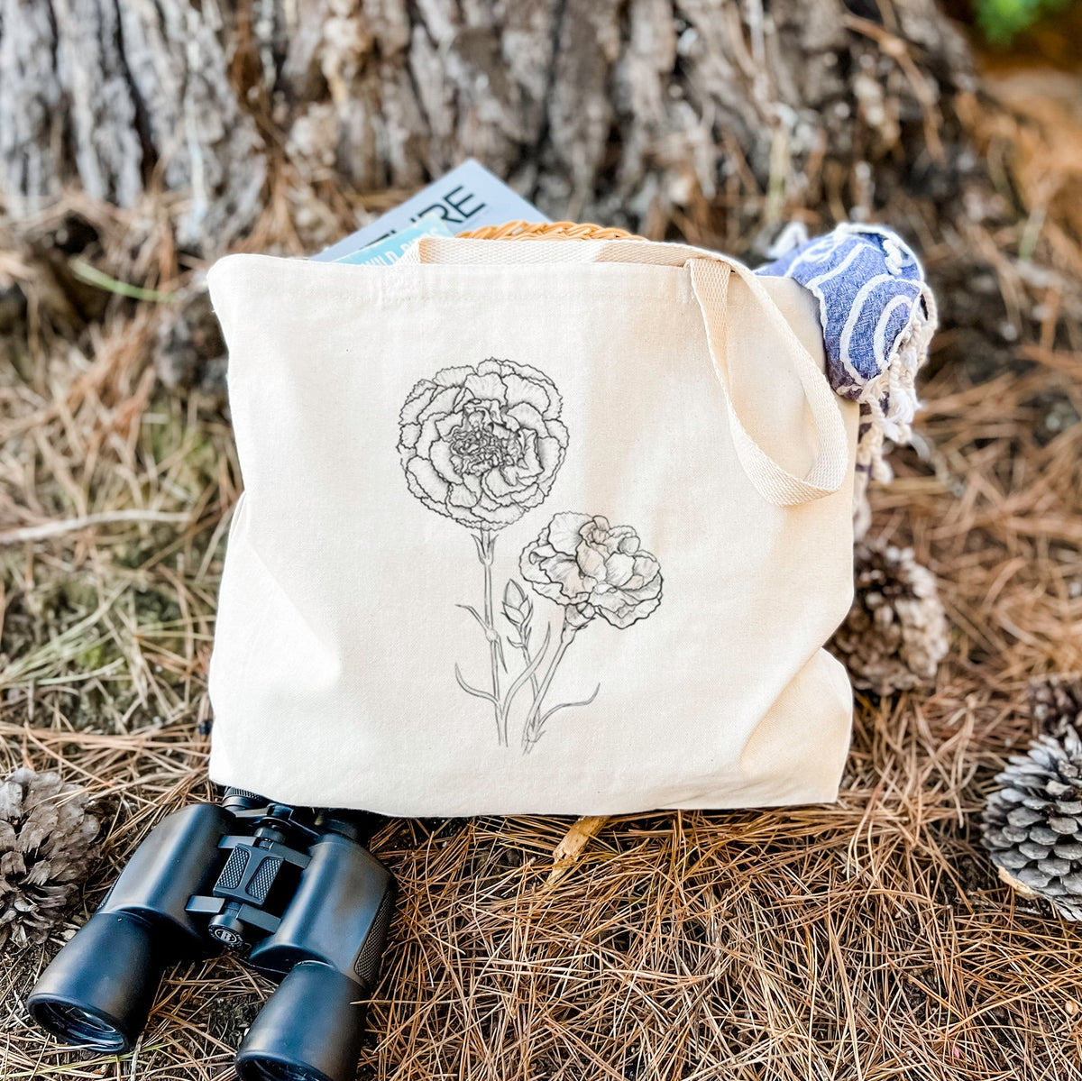 Carnations - Dianthus caryophyllus - Tote Bag