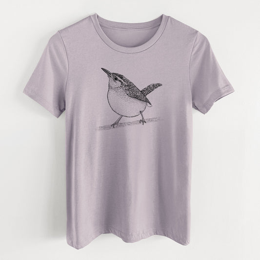Carolina Wren - Thryothorus ludovicianus - Women's Lightweight Relaxed Fit 100% Cotton Crewneck