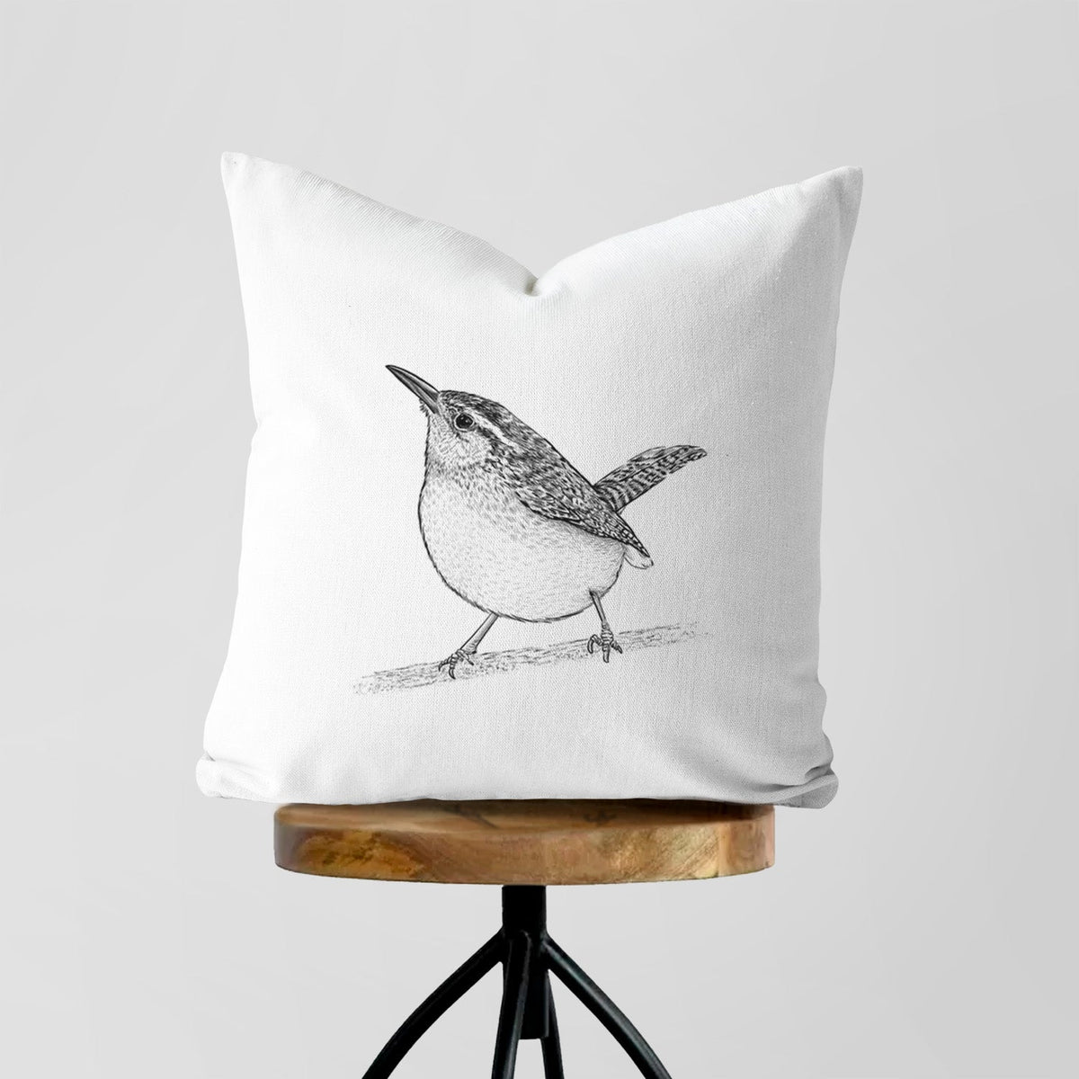 Carolina Wren - Thryothorus ludovicianus - Throw Pillow Cover