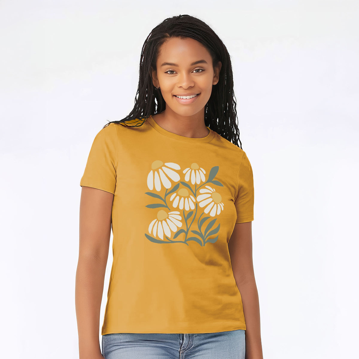 Chamomile Vibes - Women's Lightweight Relaxed Fit 100% Cotton Crewneck