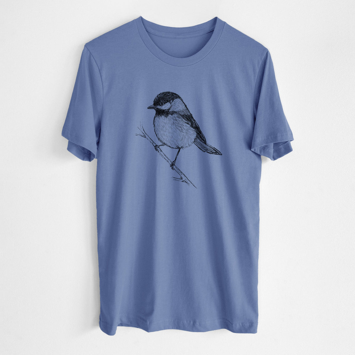 Black-capped Chickadee - Poecile atricapillus - Lightweight 100% Cotton Unisex Crewneck