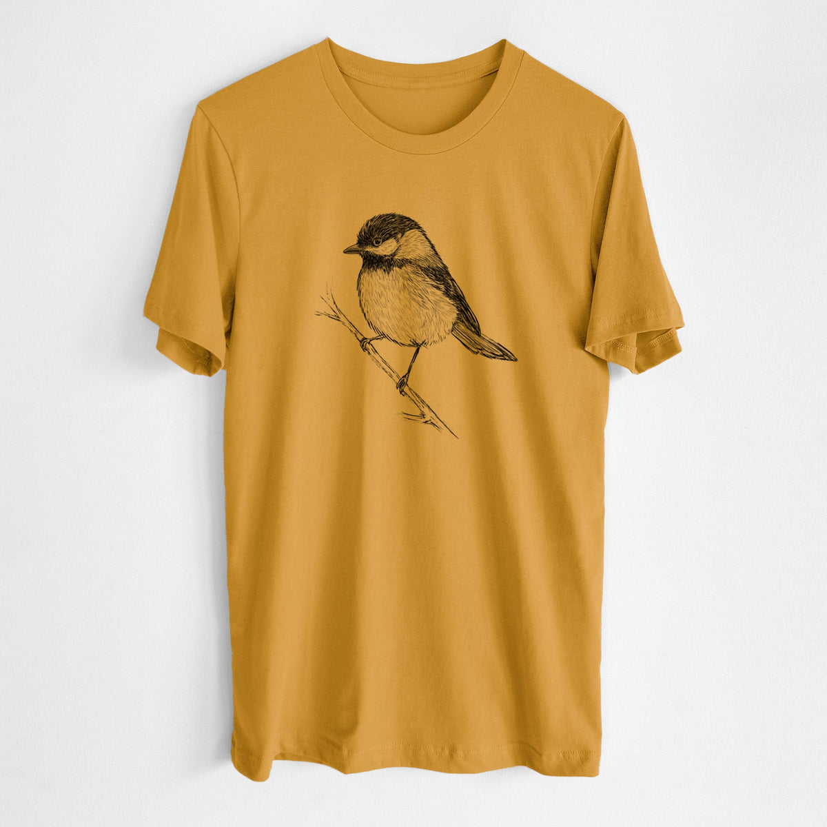 Black-capped Chickadee - Poecile atricapillus - Lightweight 100% Cotton Unisex Crewneck