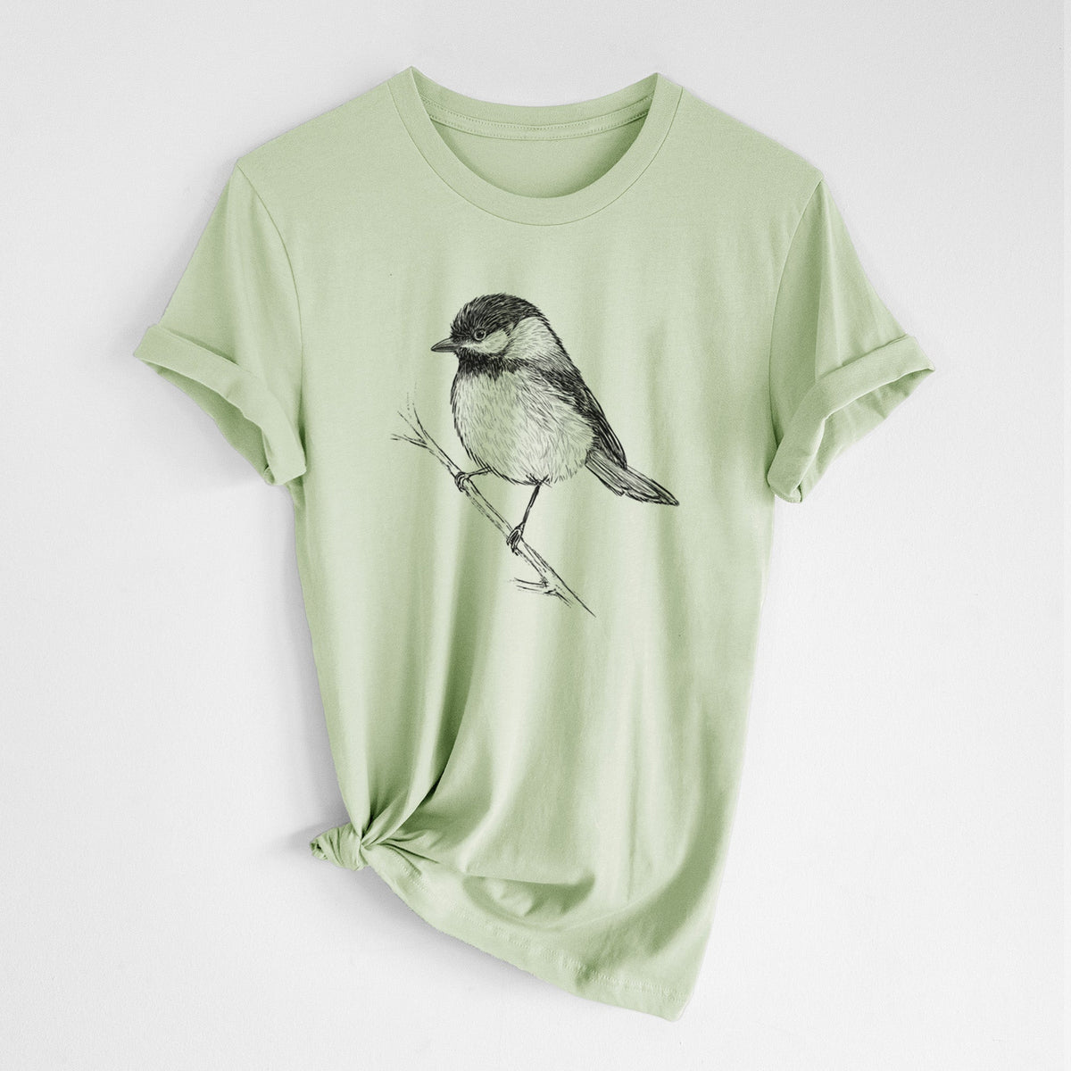 Black-capped Chickadee - Poecile atricapillus - Lightweight 100% Cotton Unisex Crewneck