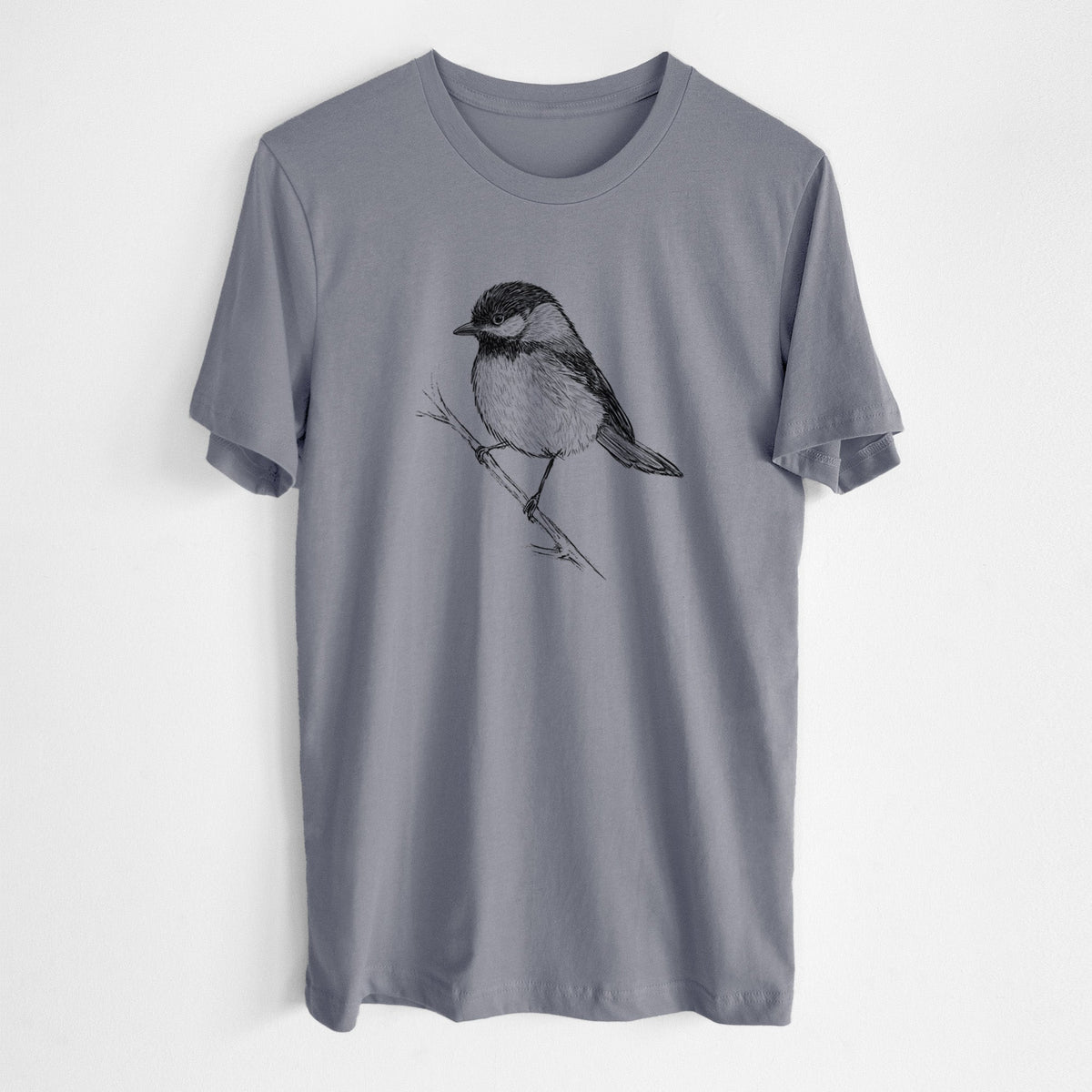 Black-capped Chickadee - Poecile atricapillus - Lightweight 100% Cotton Unisex Crewneck