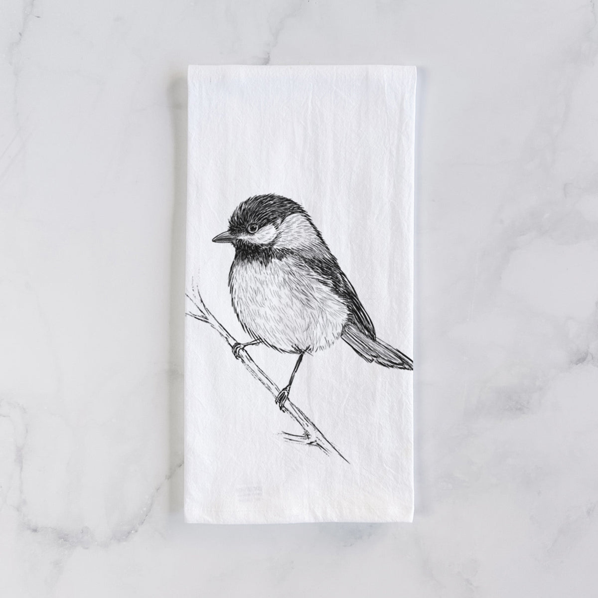 Black-capped Chickadee - Poecile atricapillus Tea Towel