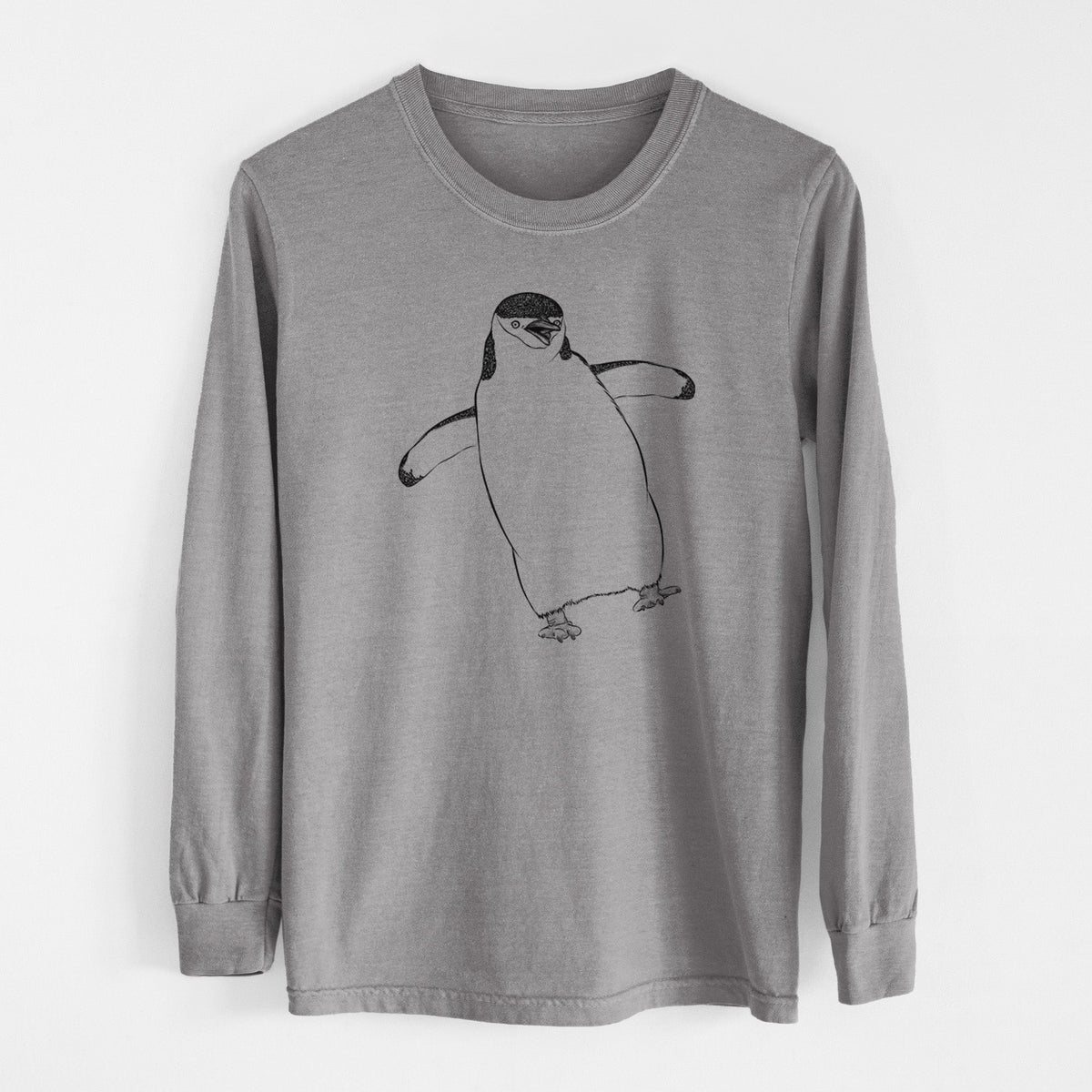 Chinstrap Penguin - Pygoscelis antarcticus - Unisex Comfort Colors 100% Cotton Long Sleeve