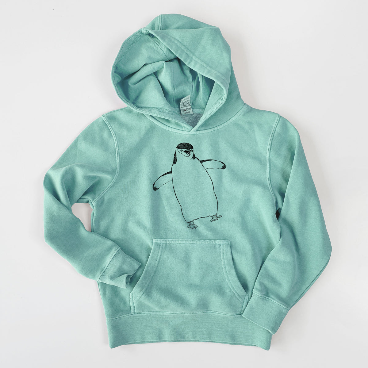 Chinstrap Penguin - Pygoscelis antarcticus - Youth Pigment Dyed Hoodie