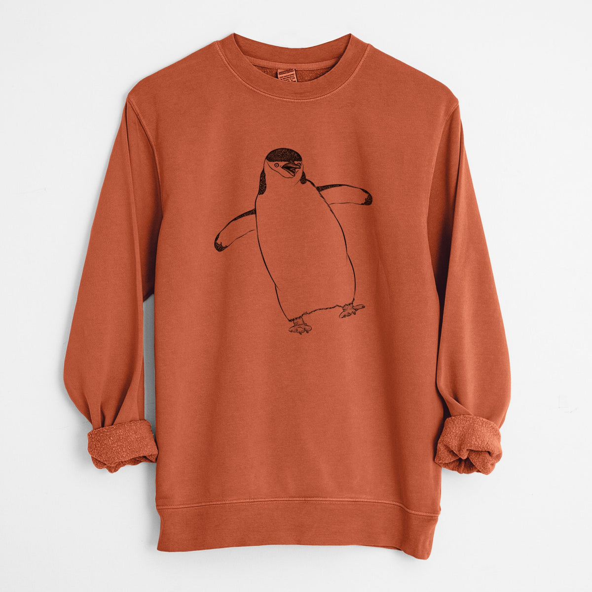 Chinstrap Penguin - Pygoscelis antarcticus - Unisex Pigment Dyed Crew Sweatshirt