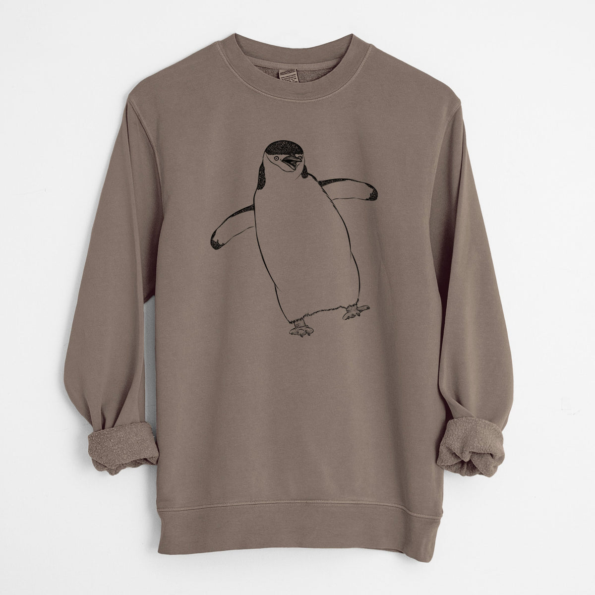 Chinstrap Penguin - Pygoscelis antarcticus - Unisex Pigment Dyed Crew Sweatshirt