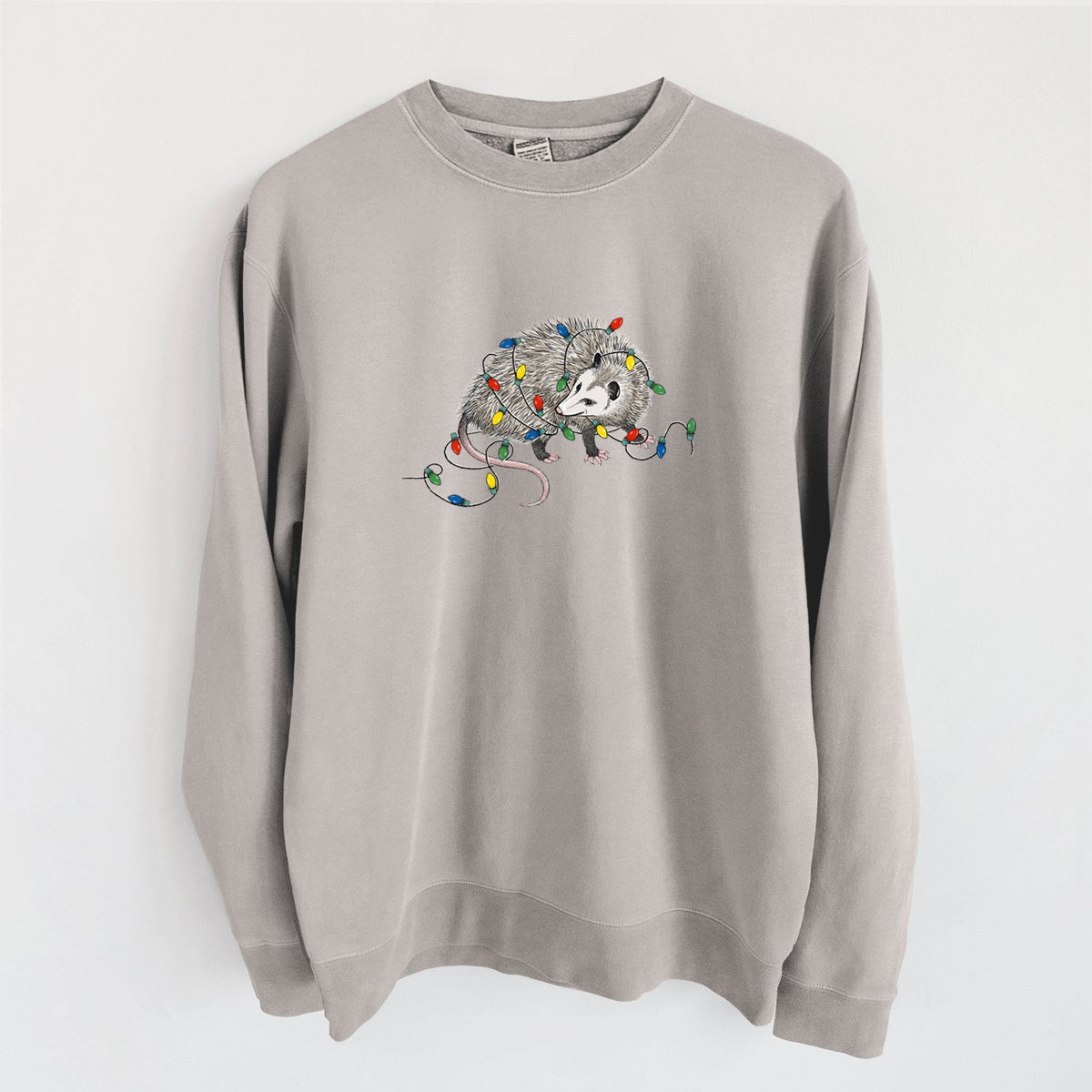 Christmas Opossum - Unisex Pigment Dyed Crew Sweatshirt