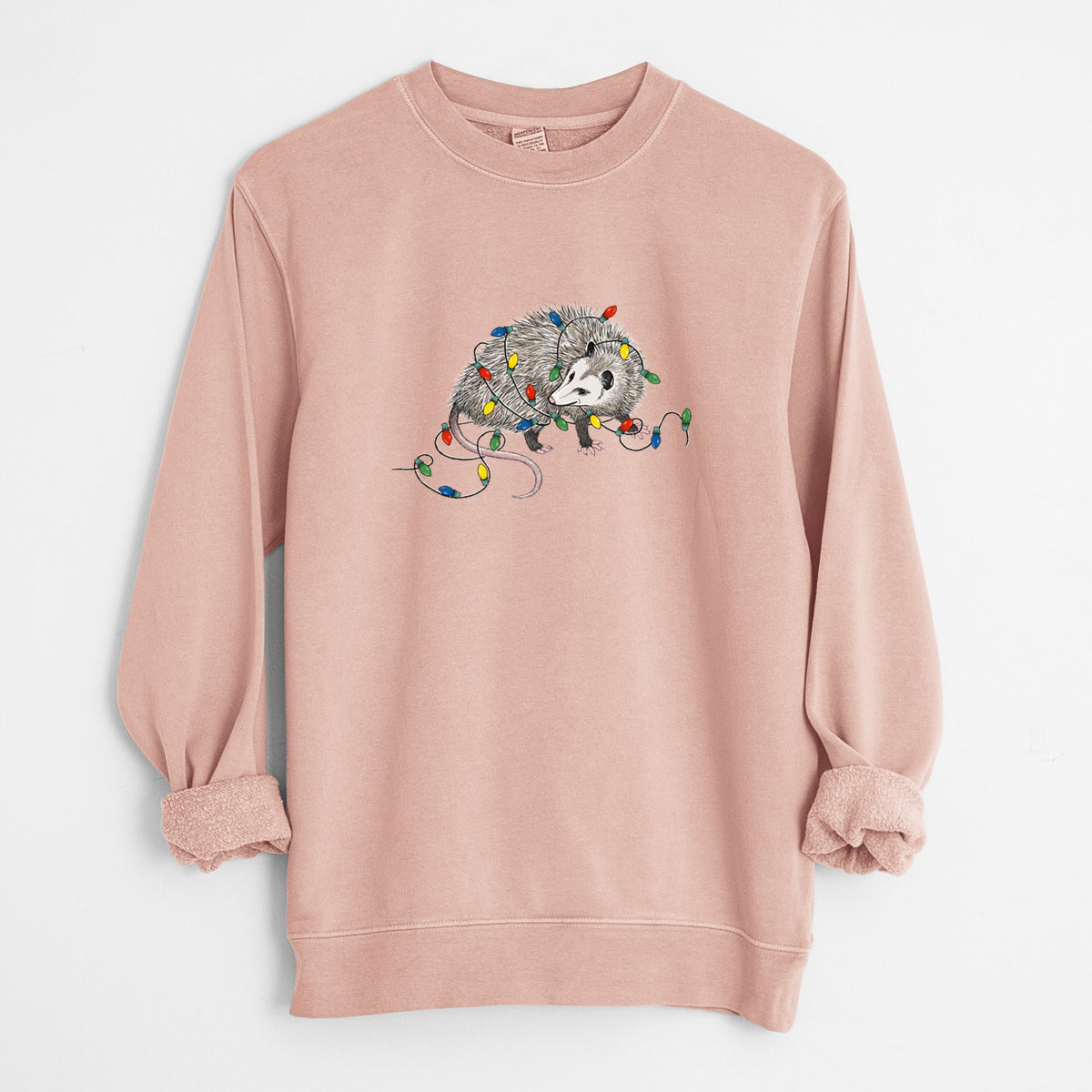 Christmas Opossum - Unisex Pigment Dyed Crew Sweatshirt
