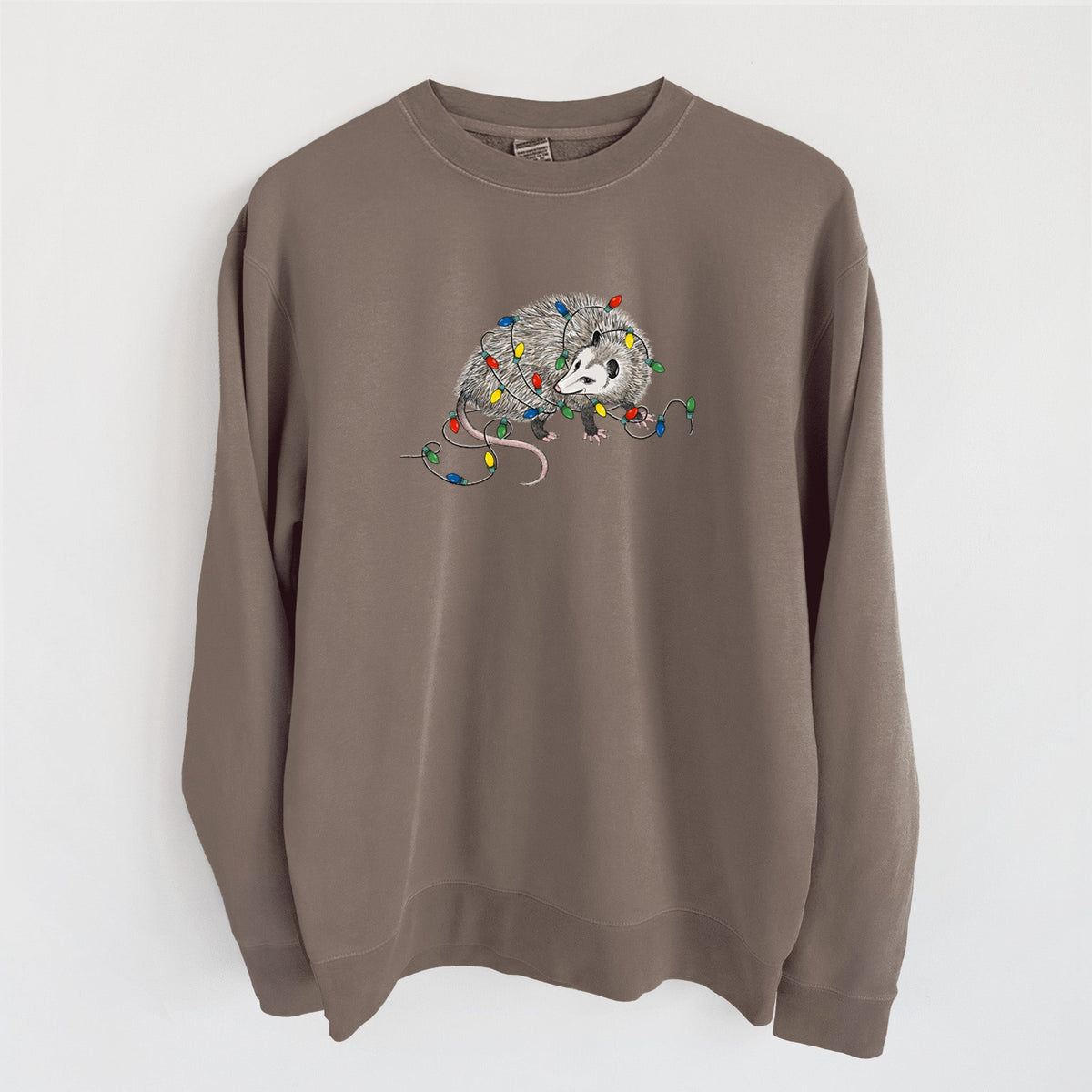 Christmas Opossum - Unisex Pigment Dyed Crew Sweatshirt