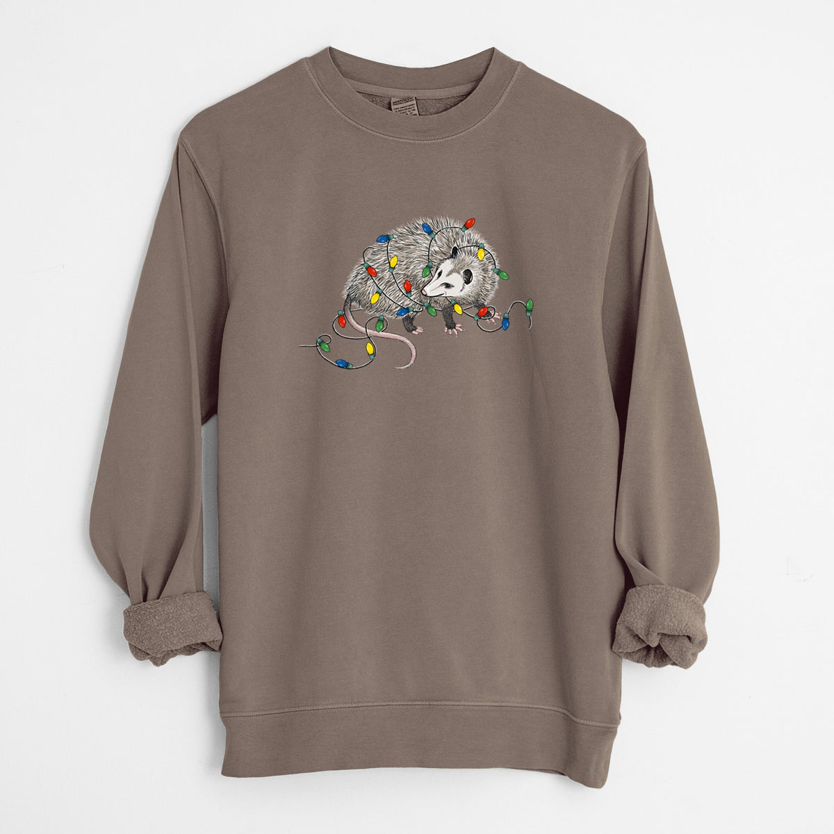 Christmas Opossum - Unisex Pigment Dyed Crew Sweatshirt