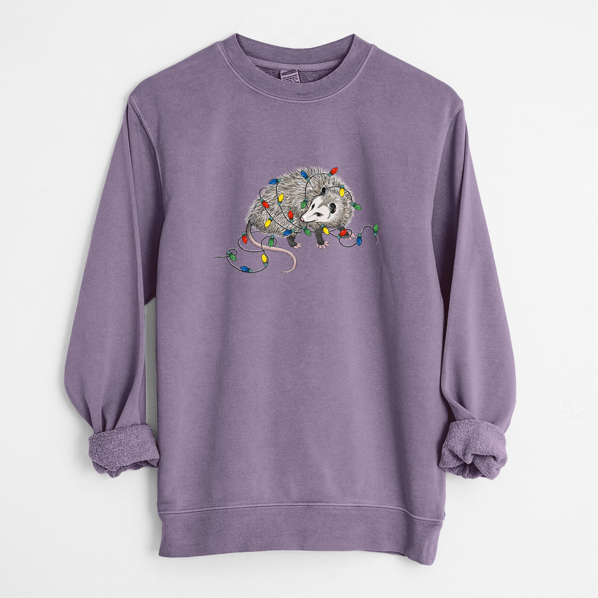 Christmas Opossum - Unisex Pigment Dyed Crew Sweatshirt