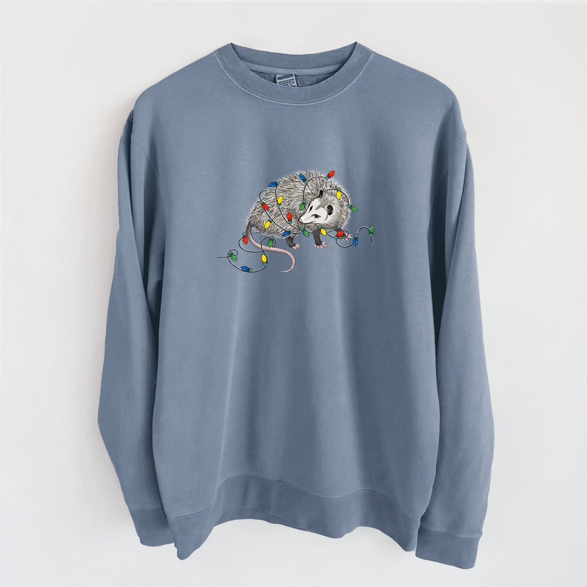 Christmas Opossum - Unisex Pigment Dyed Crew Sweatshirt