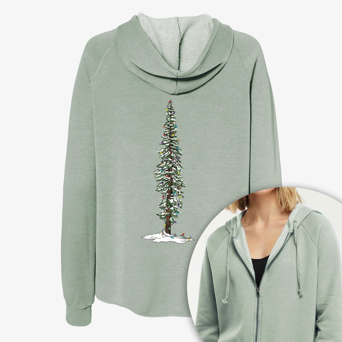 ChristmasRedwood - Women's Cali Wave Zip-Up Sweatshirt