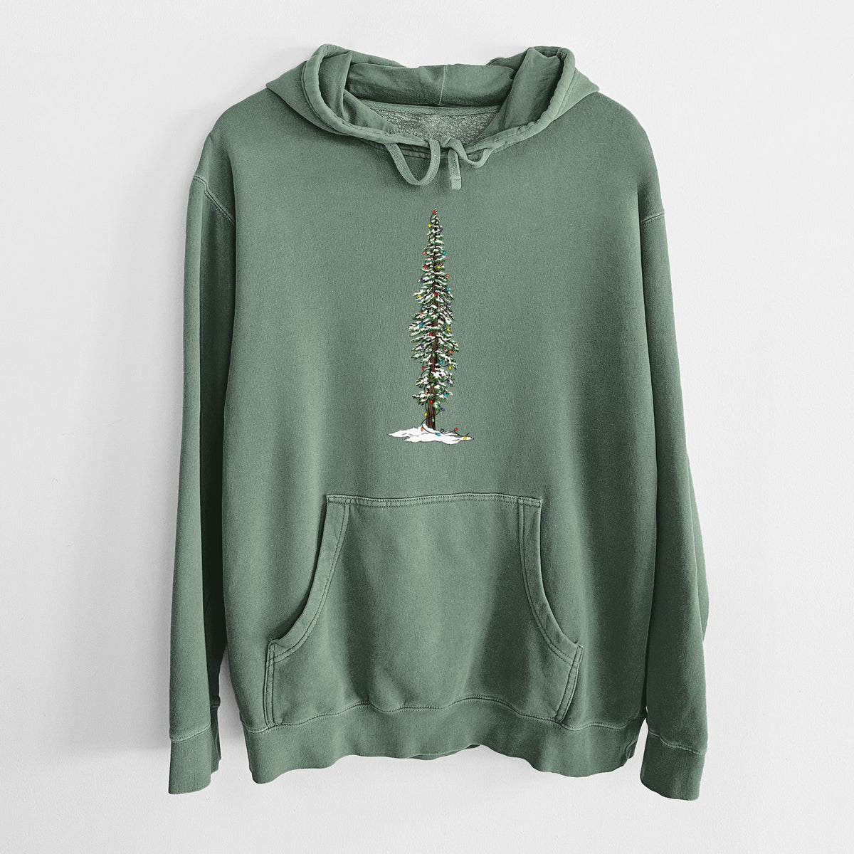 Christmas Redwood Tree - Unisex Pigment Dyed Hoodie