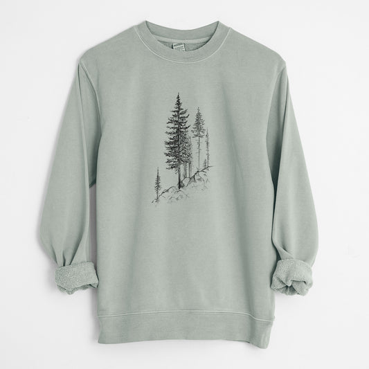 Cliffside Pines - Unisex Pigment Dyed Crew Sweatshirt