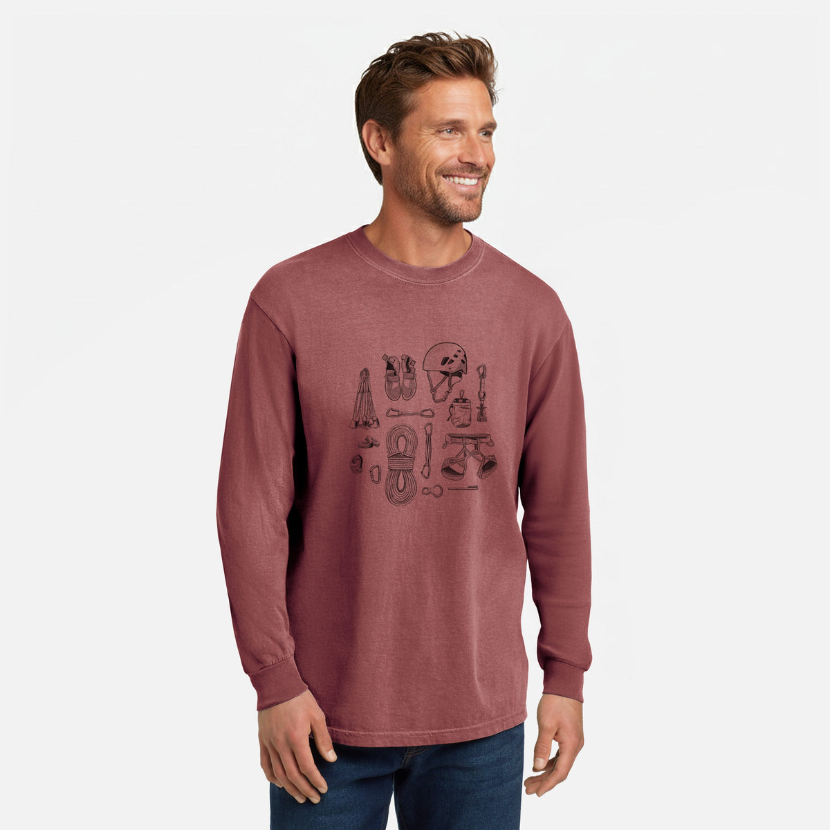 Summit Climbing Essentials - Unisex Comfort Colors 100% Cotton Long Sleeve