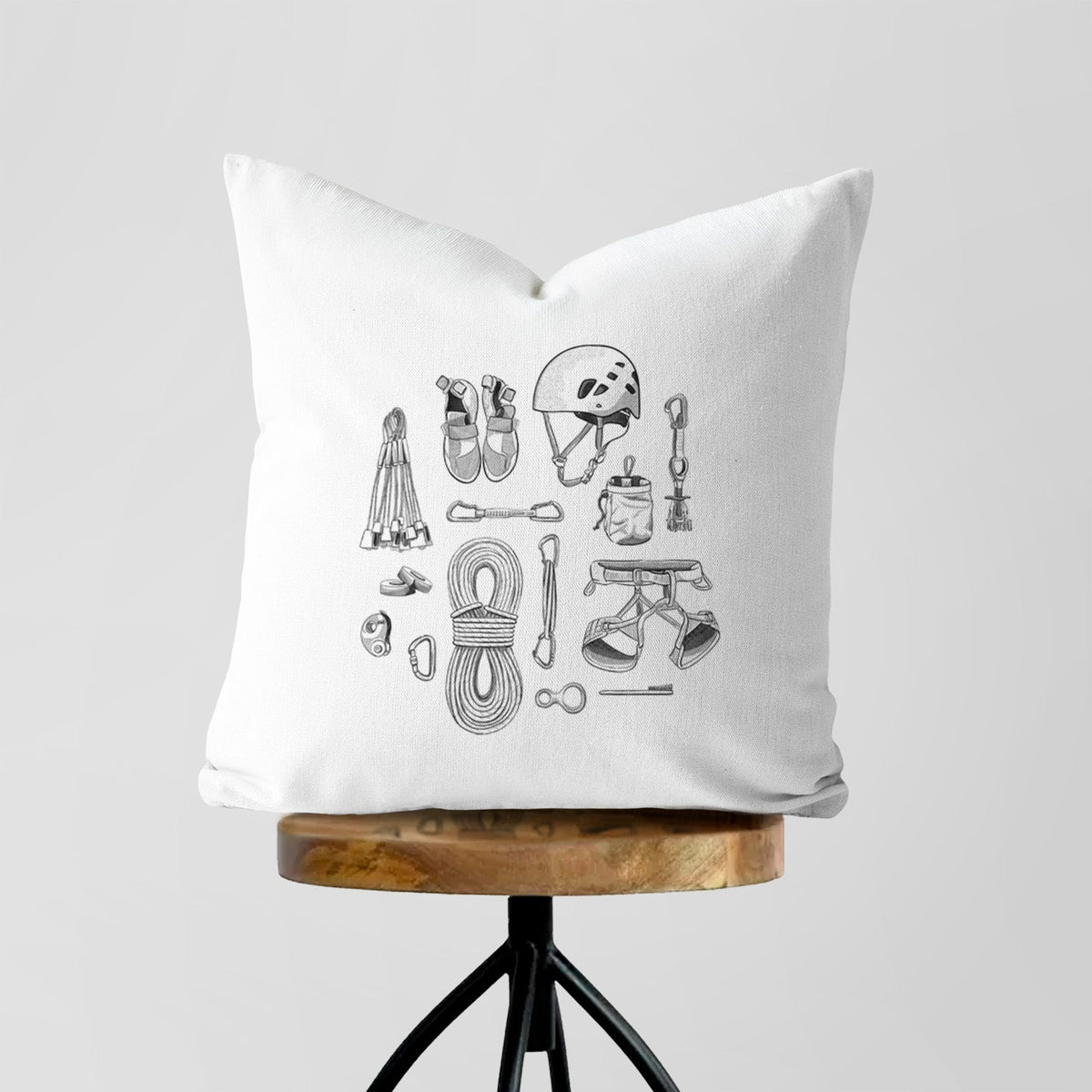 Summit Climbing Essentials - Throw Pillow Cover