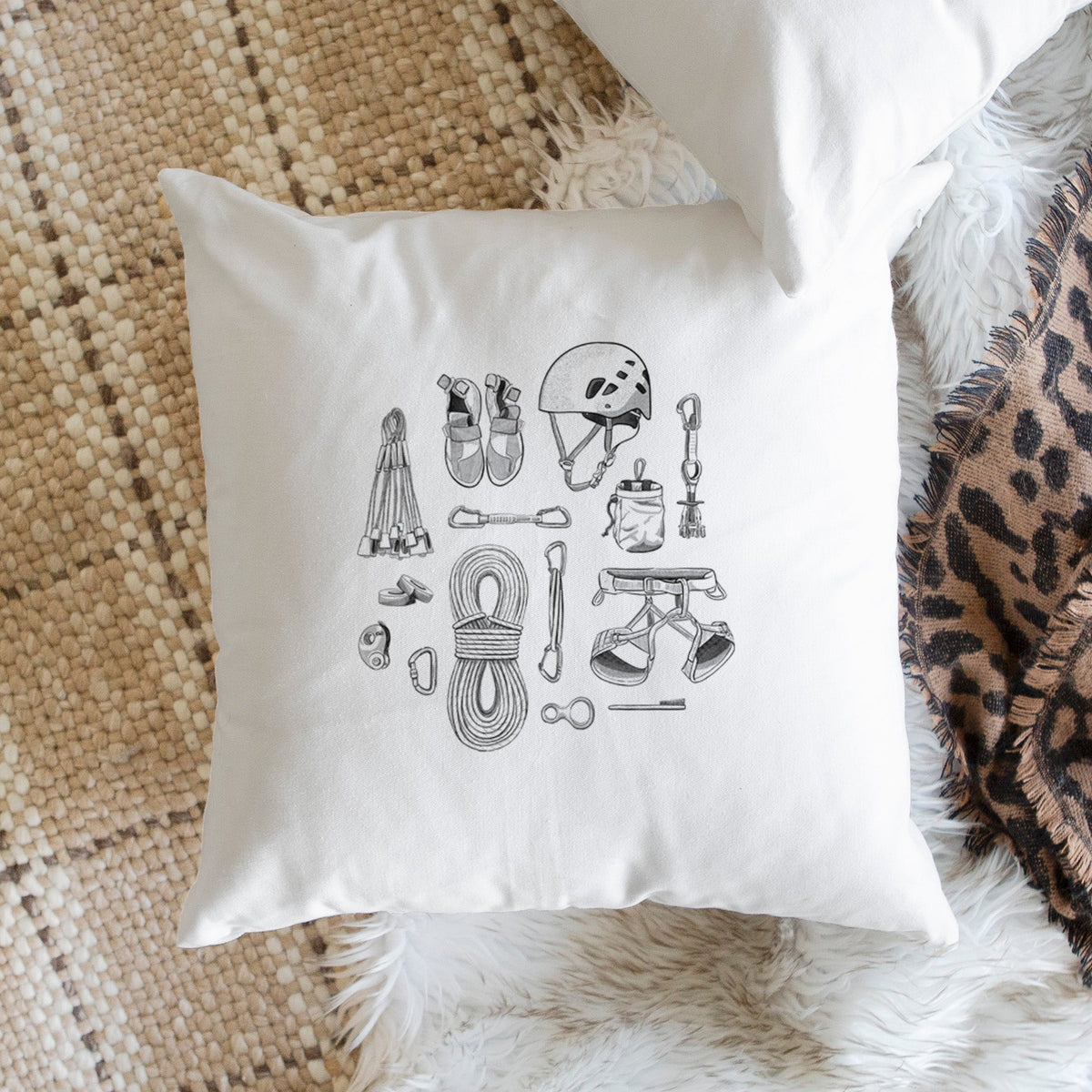 Summit Climbing Essentials - Throw Pillow Cover