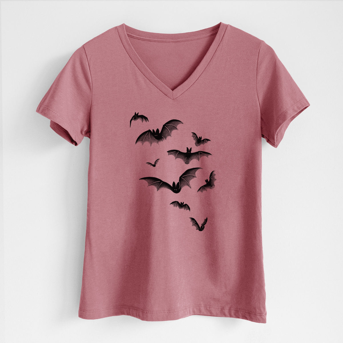 Cloud of Bats - Women's Lightweight Relaxed Fit 100% Cotton V-neck