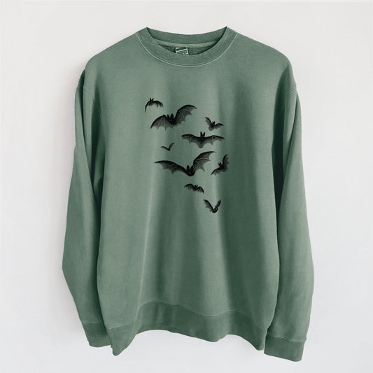 Cloud of Bats - Unisex Pigment Dyed Crew Sweatshirt